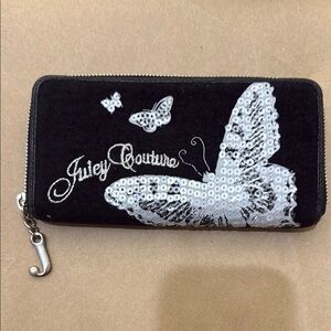 Juicy Couture Black and White Butterfly Wallet